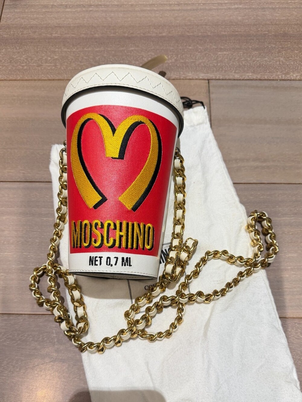 Moschino McDonald  milkshake handbag jeremy Scott Mcdonalds cup bag 2014
